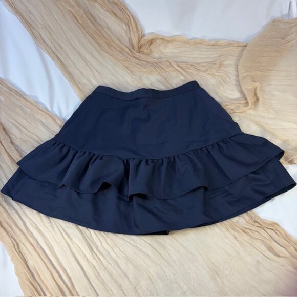 J. Crew Dresses & Skirts - JCrew Womens Navy Double Tiered Ruffle Lined Skirt Size 2P
